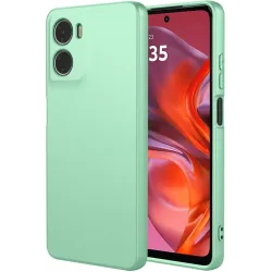Phonesta Soft Silk Silicone Back Cover hoesje voor Motorola Moto G05 / Moto E15 - Matcha Green