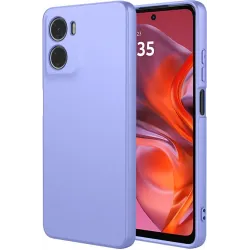 Phonesta Soft Silk Silicone Back Cover hoesje voor Motorola Moto G05 / Moto E15 - Paars