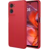 Phonesta Soft Silk Silicone Back Cover hoesje voor Motorola Moto G05 / Moto E15 - Rood 0