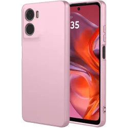 Phonesta Soft Silk Silicone Back Cover hoesje voor Motorola Moto G05 / Moto E15 - Roze