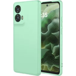 Phonesta Soft Silk Silicone Back Cover hoesje voor Motorola Moto G35 - Matcha Green