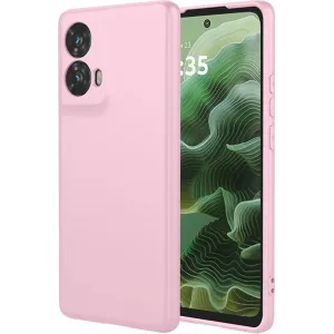 Phonesta Soft Silk Silicone Back Cover hoesje voor Motorola Moto G35 - Roze