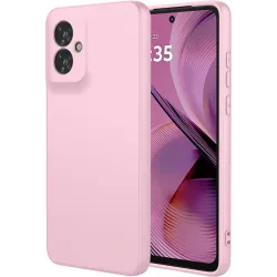 Phonesta Soft Silk Silicone Back Cover hoesje voor Motorola Moto G55 - Roze