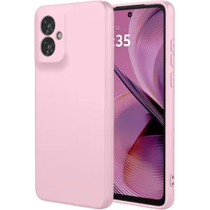Phonesta Soft Silk Silicone Back Cover hoesje voor Motorola Moto G55 - Roze