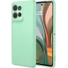 Phonesta Soft Silk Silicone Back Cover hoesje voor Motorola Moto G75 - Matcha Green 0