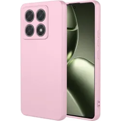 Phonesta Soft Silk Silicone Back Cover hoesje voor Xiaomi 14T - Roze
