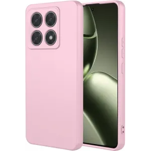 Phonesta Soft Silk Silicone Back Cover hoesje voor Xiaomi 14T - Roze