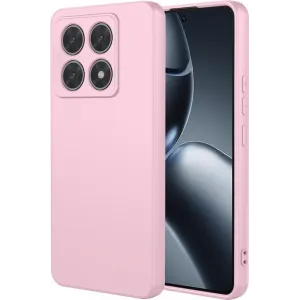 Phonesta Soft Silk Silicone Back Cover hoesje voor Xiaomi 14T Pro - Roze