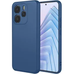 Phonesta Soft Silk Silicone Back Cover hoesje voor Xiaomi Redmi Note 14 5G - Donkerblauw
