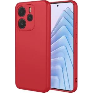 Phonesta Soft Silk Silicone Back Cover hoesje voor Xiaomi Redmi Note 14 5G - Rood