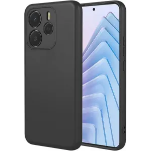 Phonesta Soft Silk Silicone Back Cover hoesje voor Xiaomi Redmi Note 14 5G - Zwart