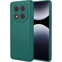 Phonesta Soft Silk Silicone Back Cover hoesje voor Xiaomi Redmi Note 14 Pro 4G - Donkergroen