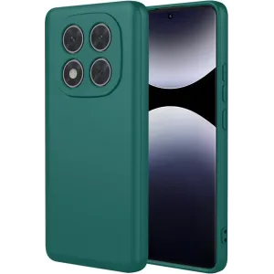 Phonesta Soft Silk Silicone Back Cover hoesje voor Xiaomi Redmi Note 14 Pro 4G - Donkergroen