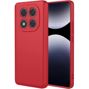 Phonesta Soft Silk Silicone Back Cover hoesje voor Xiaomi Redmi Note 14 Pro 4G - Rood