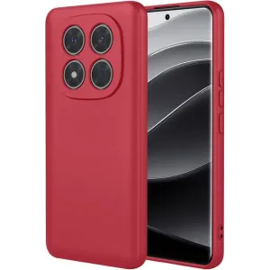 Phonesta Soft Silk Silicone Back Cover hoesje voor Xiaomi Redmi Note 14 Pro Plus - Rood