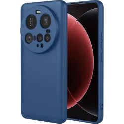 Phonesta Soft Silk Silicone Back Cover hoesje voor Xiaomi 15 Ultra - Donkerblauw