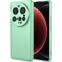 Phonesta Soft Silk Silicone Back Cover hoesje voor Xiaomi 15 Ultra - Matcha Green