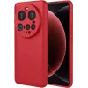 Phonesta Soft Silk Silicone Back Cover hoesje voor Xiaomi 15 Ultra - Rood