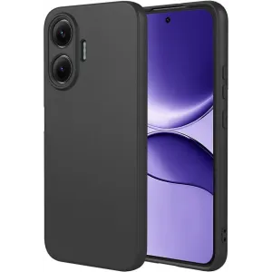 Phonesta Soft Silk Silicone Back Cover hoesje voor Xiaomi Poco F7 - Zwart