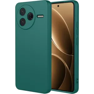 Phonesta Soft Silk Silicone Back Cover hoesje voor Xiaomi Poco F7 Pro - Donkergroen