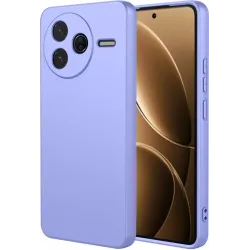 Phonesta Soft Silk Silicone Back Cover hoesje voor Xiaomi Poco F7 Pro - Paars