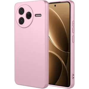 Phonesta Soft Silk Silicone Back Cover hoesje voor Xiaomi Poco F7 Pro - Roze