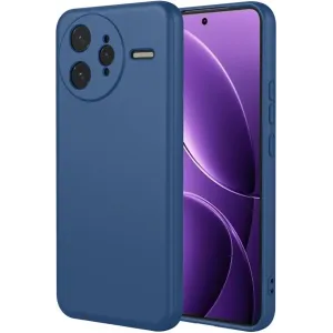 Phonesta Soft Silk Silicone Back Cover hoesje voor Xiaomi Poco F7 Ultra - Donkerblauw