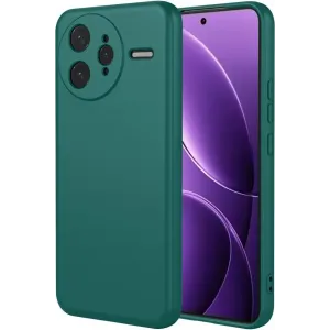 Phonesta Soft Silk Silicone Back Cover hoesje voor Xiaomi Poco F7 Ultra - Donkergroen