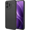 Phonesta Soft Silk Silicone Back Cover hoesje voor Xiaomi Poco F7 Ultra - Zwart