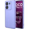 Phonesta Soft Silk Silicone Back Cover hoesje voor Xiaomi Poco M7 Pro - Paars