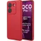 Phonesta Soft Silk Silicone Back Cover hoesje voor Xiaomi Poco M7 Pro - Rood