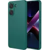 Phonesta Soft Silk Silicone Back Cover hoesje voor Xiaomi Poco X7 Pro - Donkergroen
