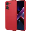Phonesta Soft Silk Silicone Back Cover hoesje voor Xiaomi Poco X7 Pro - Rood
