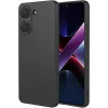Phonesta Soft Silk Silicone Back Cover hoesje voor Xiaomi Poco X7 Pro - Zwart
