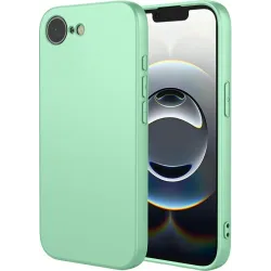 Phonesta Soft Silk Silicone Back Cover hoesje voor Apple iPhone 17e/16e - Matcha Green
