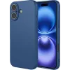 Phonesta Soft Silk Silicone Back Cover hoesje voor Apple iPhone 17 - Donkerblauw