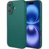 Phonesta Soft Silk Silicone Back Cover hoesje voor Apple iPhone 17 - Donkergroen