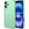 Phonesta Soft Silk Silicone Back Cover hoesje voor Apple iPhone 17 - Matcha Green
