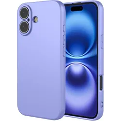 Phonesta Soft Silk Silicone Back Cover hoesje voor Apple iPhone 17 - Paars