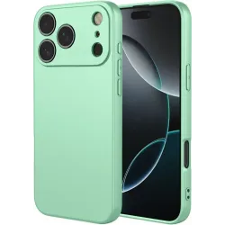 Phonesta Soft Silk Silicone Back Cover hoesje voor Apple iPhone 17 Pro - Matcha Green