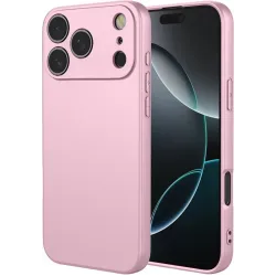 Phonesta Soft Silk Silicone Back Cover hoesje voor Apple iPhone 17 Pro Max - Roze
