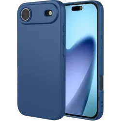 Phonesta Soft Silk Silicone Back Cover hoesje voor Apple iPhone Air - Donkerblauw