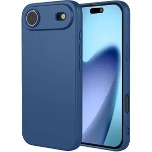Phonesta Soft Silk Silicone Back Cover hoesje voor Apple iPhone Air - Donkerblauw