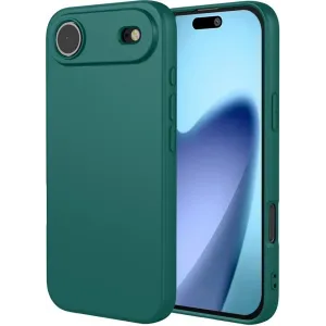 Phonesta Soft Silk Silicone Back Cover hoesje voor Apple iPhone Air - Donkergroen