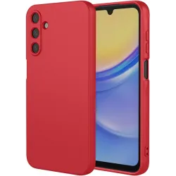 Phonesta Soft Silk Silicone Back Cover hoesje voor Samsung Galaxy A36 - Rood