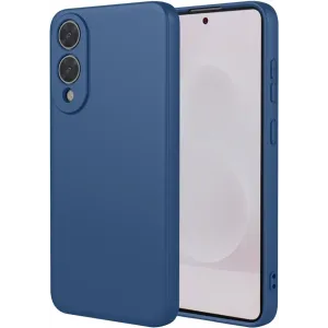 Phonesta Soft Silk Silicone Back Cover hoesje voor Samsung Galaxy S25 Edge - Donkerblauw