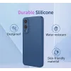 Phonesta Soft Silk Silicone Back Cover hoesje voor Samsung Galaxy S25 Edge - Donkergroen 2