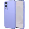 Phonesta Soft Silk Silicone Back Cover hoesje voor Samsung Galaxy S25 Edge - Paars 0