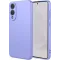 Phonesta Soft Silk Silicone Back Cover hoesje voor Samsung Galaxy S25 Edge - Paars