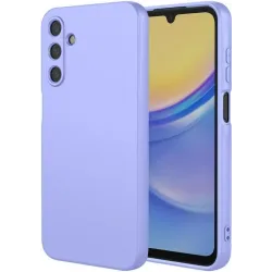 Phonesta Soft Silk Silicone Back Cover hoesje voor Samsung Galaxy S25 Plus/S24 Plus - Paars